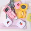 Cute Girl Fruit Contact Lens Case Box With Mirror Women Mini Square Lovely  Eyes Contact Lens Container Box Bag Travel Kit