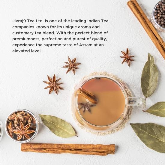 Jivraj 9 Assorted Combo Pack With Masala Tea (1 Pack, 250g) and Assam Tea CTC Leaves (2 Packs, 2kg Each)