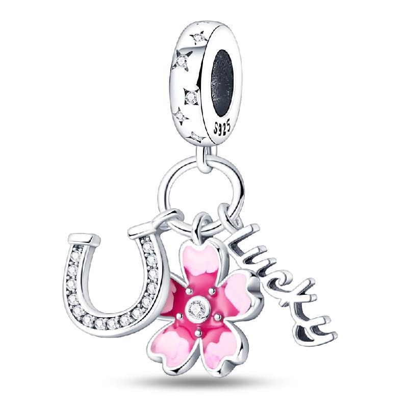 New Copper Color Colorful Flower Of Hope Series Charm Fit Pan Bracelet Diy Bead Women Jewelry Gift Original