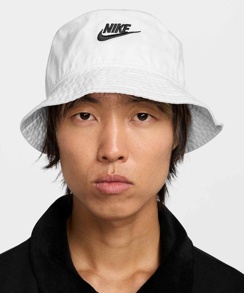 Nike Apex Futura Washed Bucket Hat - White:Black / Fb5381-100