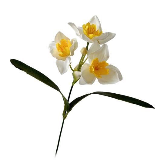 

Artificial Flowers Realistic Daffodils for Home Decor Nordic Style Long-Lasting No Water Needed Flexible Stems Safe Floral Arrangement жёлтый/белый