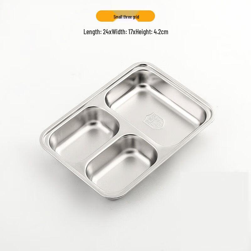 

Stainless Steel 3-Compartment Meal Tray