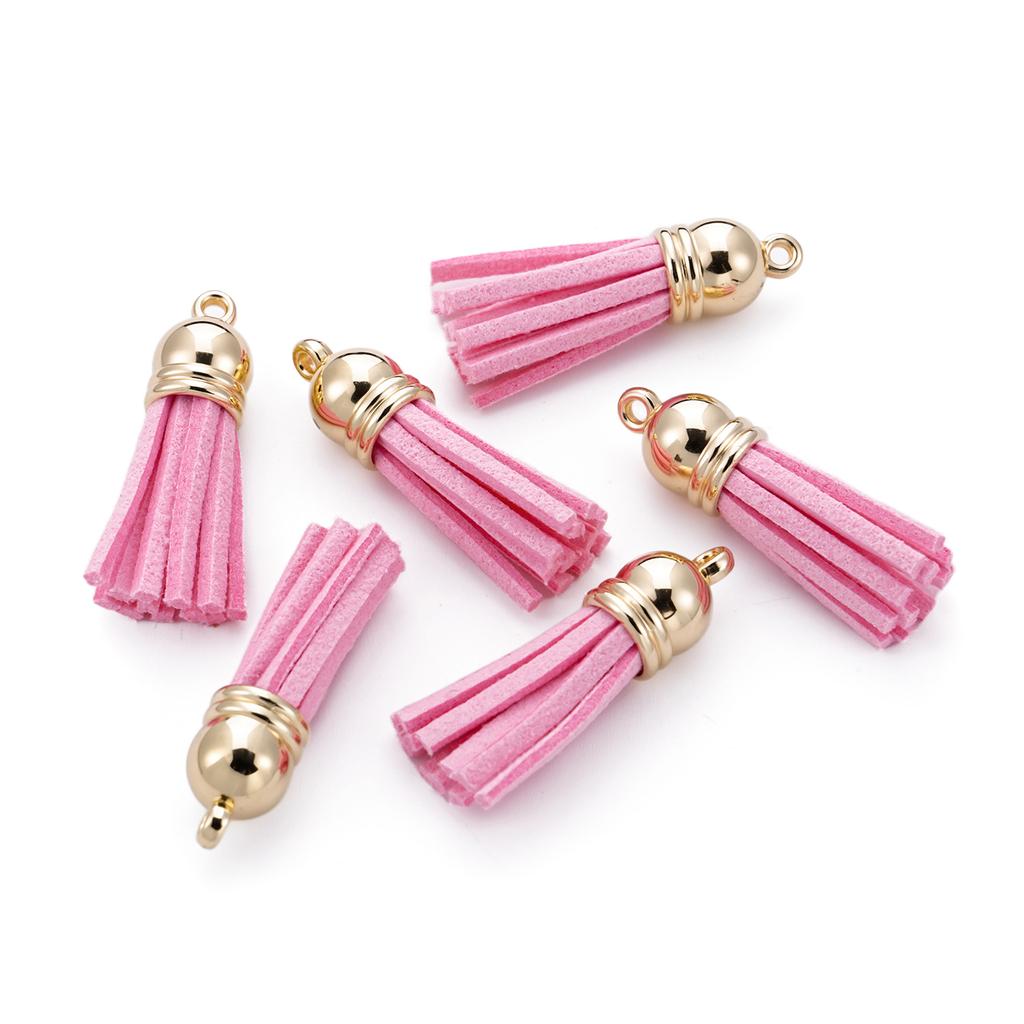 20pcs/lot 38mm Tassel Vintage Leather Tassels Fringe Pendant For DIY Keychain Jewelry Making Supplies Charms Accessories