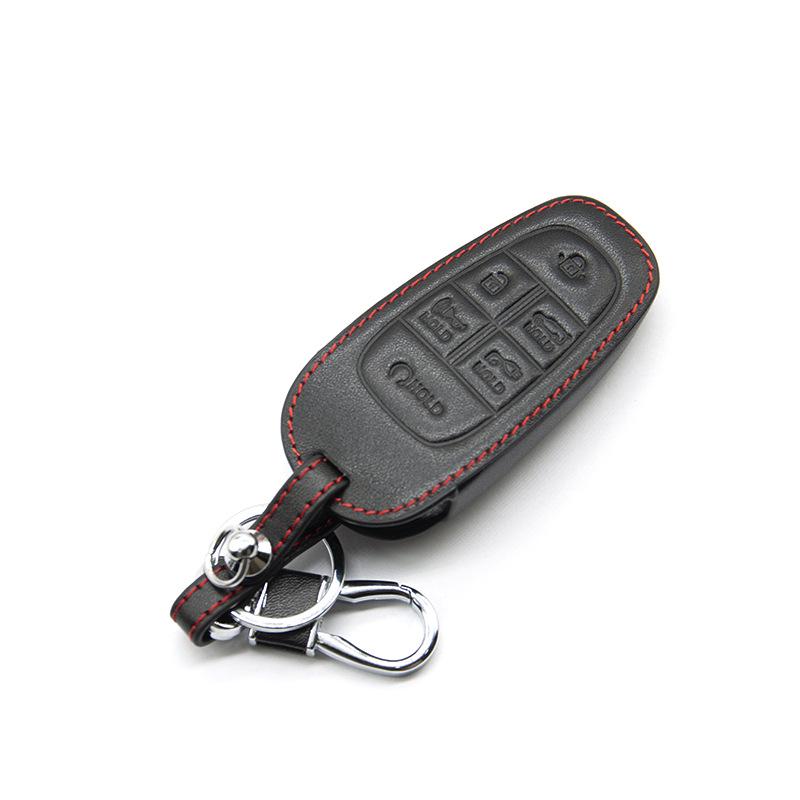 Leather Key Holder for Hyundai Parisdi/New Tucson L/Nexo 6-Button