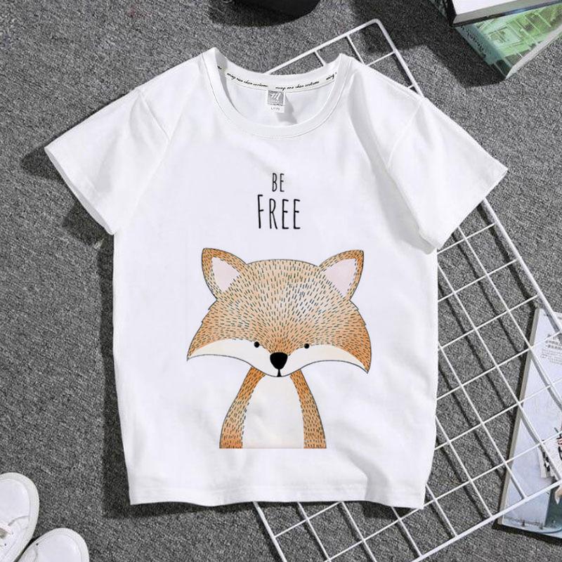 Fashion Breathable Tshirt for Boys  Girls with Cute Animal Print And round Neck ParentChild Matching Personality Clothing