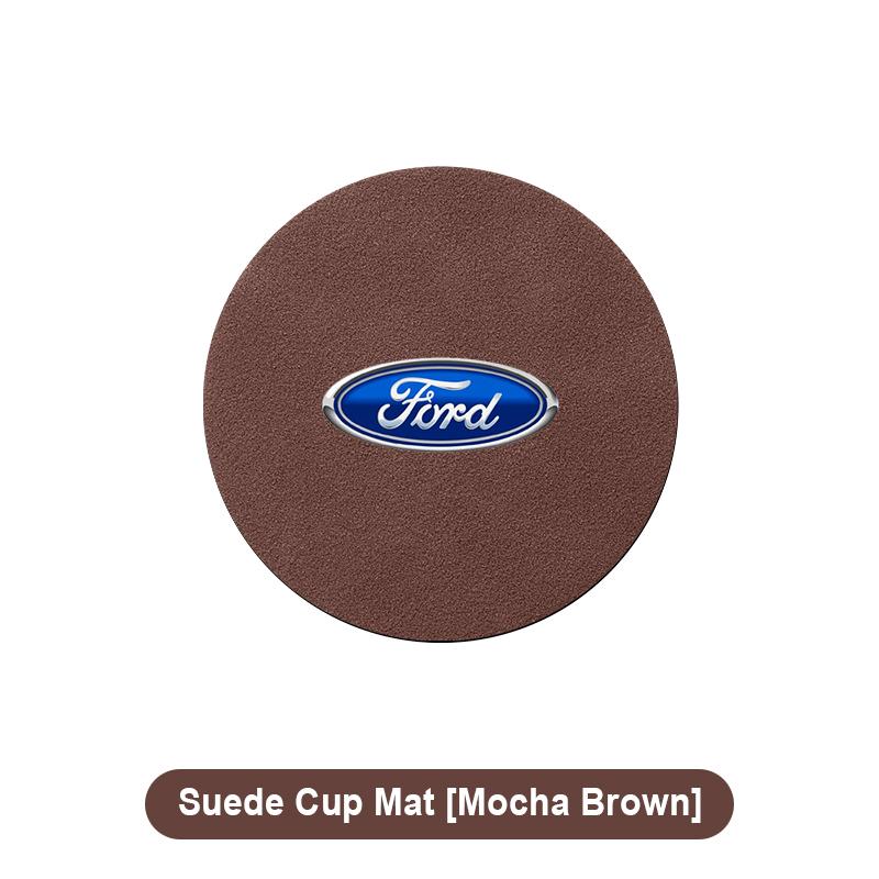 Badge Car Cup Coaster Waterproof Non-Slip Sift-Proof Spill Saucer For Ford Focus Mondeo Kuga Fiesta MK7 Escort Explorer Edge 2 4 MK2 MK4