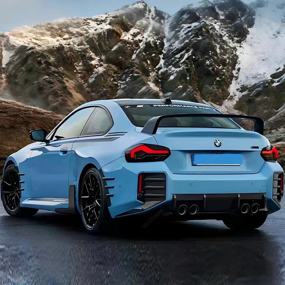 4Pcs Car Front/Rear Bumper Side Fender Trim Cover MP Style Side Spats Canards Body Kits For BMW 2 Series M2 G87 2023-2024 Tuning