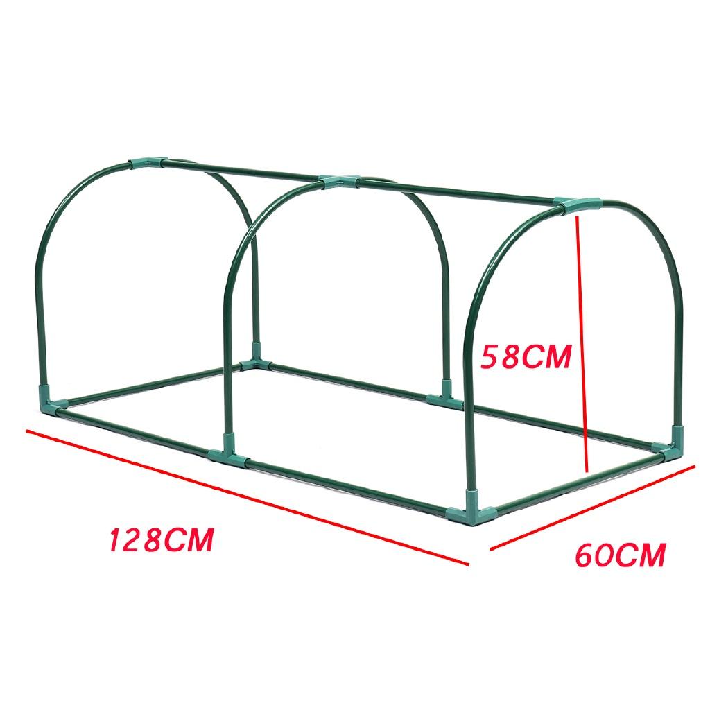 Außenpflanzenabdeckung Rahmen Abnehmbar Stahl Reißverschluss Garten Gewächshaus PVC Warm Garten Haushalt Pflanzen Gewächshausabdeckung