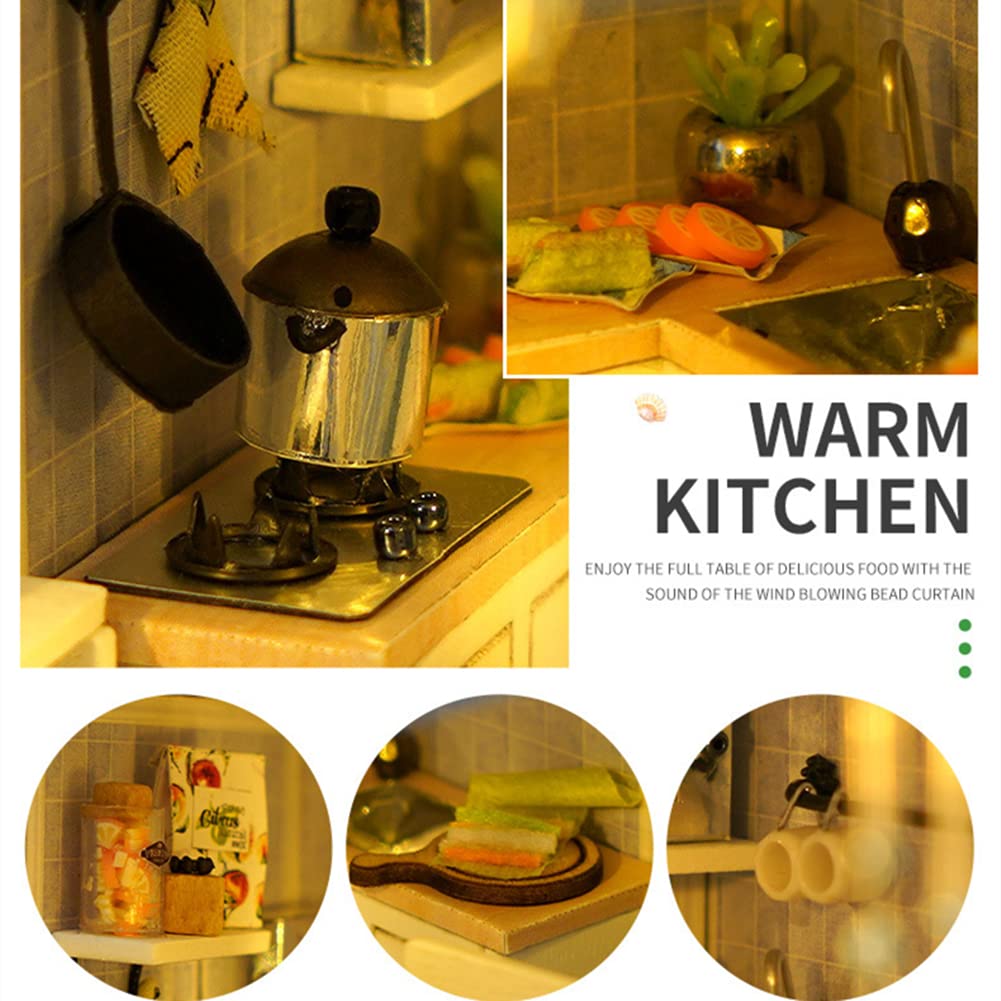 Fashion Alley Dollhouse Handmade Kit Set Miniature Mini Furniture Crafts Kit with Dustproof Case TD42 "Weilan Seal"