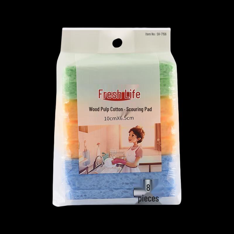 

Fresh Life Wood Pulp Dish Scrubber Sponges