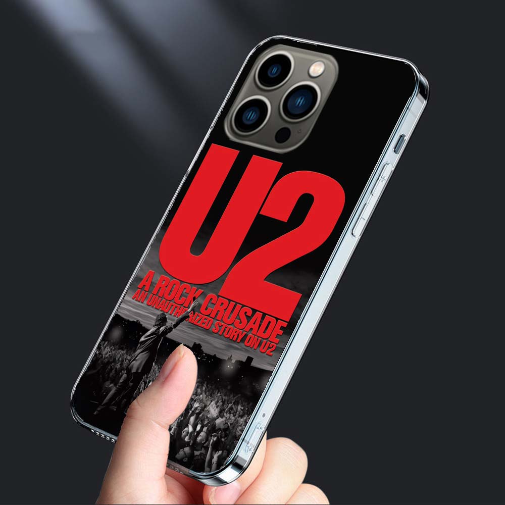 

Band U2 Phone Case For Iphone 16E 15 Pro 14 Plus 17E 16 17 Pro Max Air 11 12 13 Mini Shockproof Capa Cute Cover TPU Clear iPhone 13 Pro Max