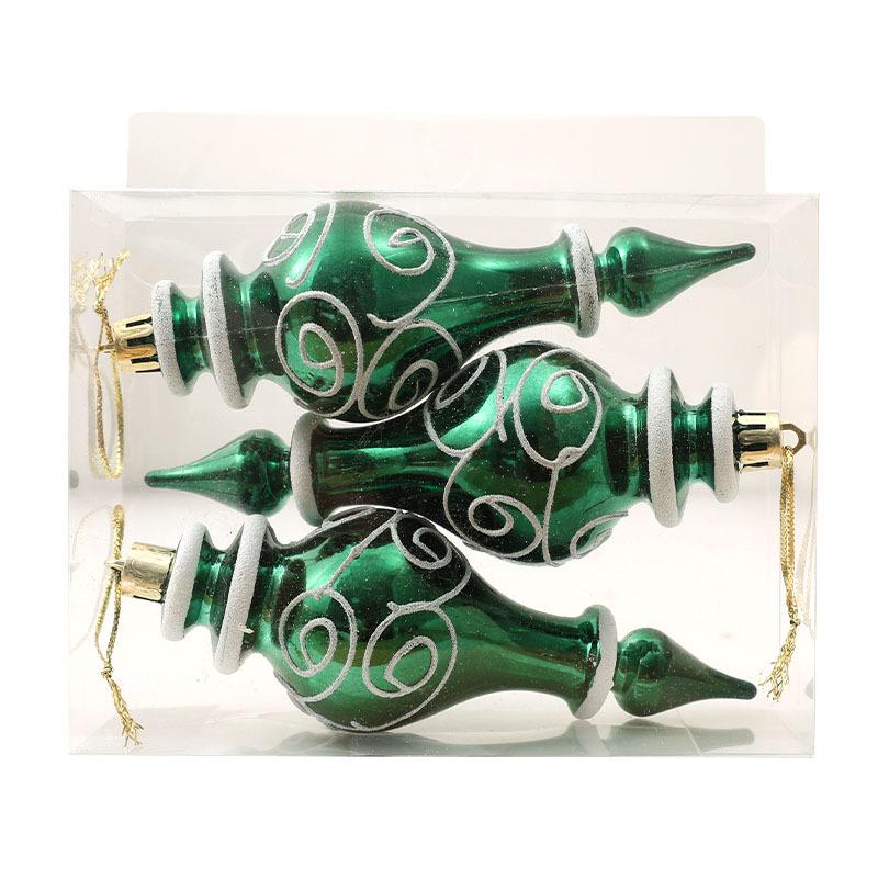 Hand-Painted Flat Candy Christmas Tree Ornament Set