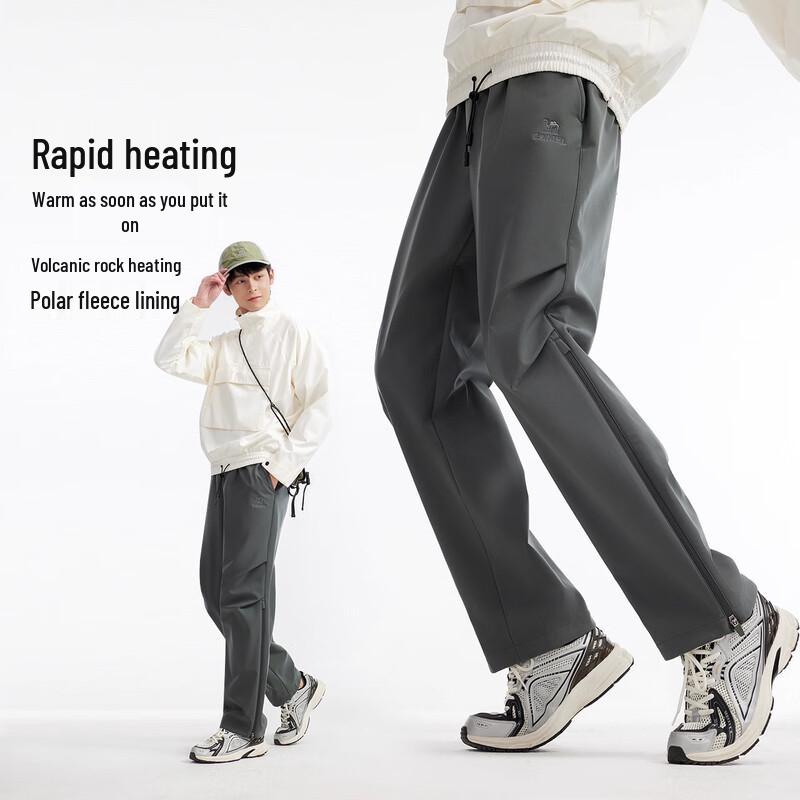 CAMEL Wang Junkai Style Outdoor Softshell Fleece-Lined Hiking Pants