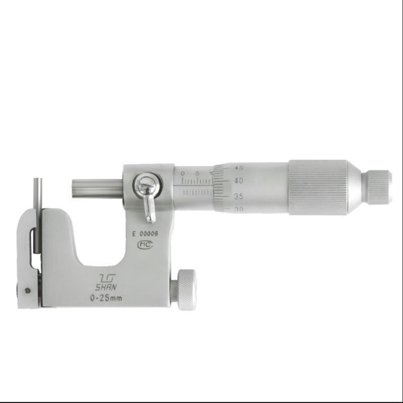 Multifunctional Outer Diameter Micrometer 0-25mm for Pipe Diameter, Wall, Shaft, Groove, Step Height, and Narrow Dimensions Measurement.