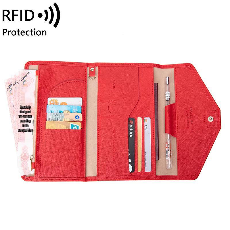 Tao Yin 2024 RFID Anti-Theft Passport and Card Holder: Simple, Solid Color, Multi-Functional for Travel