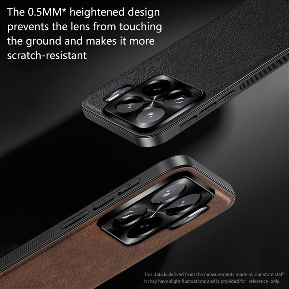 For Xiaomi 15S Pro Case PU+TPU+PC Phone Back Cover with Metal Lens Frame