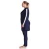 Plus Size Color Block Conservative Muslim Women’s Swimsuit with Sunscreen