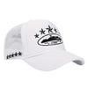 Trendy Adjustable Baseball Hat Cotton Sun Hat with Embroidery Pentagrams For Adult and Teens Daily Sport Activity Wear