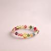 Tourmaline Coin Ring Niche Light Luxury Closed Elastic Rope Feeling Index Finger Ring Plain Ring Ring Accessories Wholesale