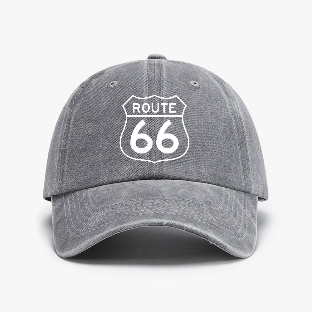 

Route 66 Sign Baseball Cap Vintage Snapback Cowboy Caps Merch Casual Distressed Washed Route66 Merch Hat golf adjustable caps Adjustable