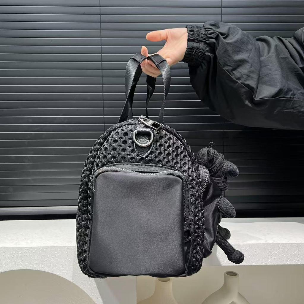 Exklusive Patchwork-Handtasche mit Bärenmotiv für Damen, mit mehreren Taschen und Puppen-Schulter-/Crossbody-Gurt