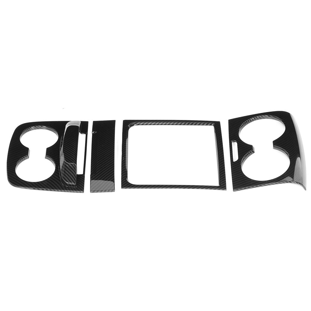 Carbon Fiber Style Water Cup Holder Trim Frame Sticker Fit for Sienna 2015 2020