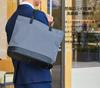 UNISOUL Business Tote 3 Large A4 Travel Men's Bag, Colors, Water-Repellent Nylon, Capacity, Size, Lightweight, Casual, Vertical, (Light Gray)