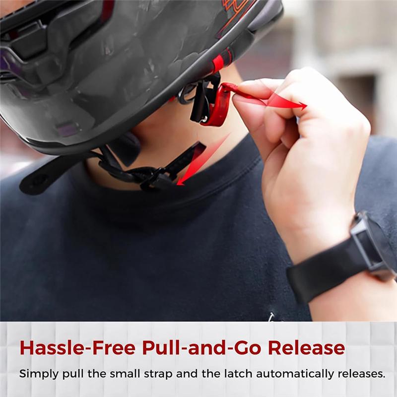 Kit de Substituição de Fivela de Liberação Rápida para Capacete, Capacete com Catraca para Tira do Queixo Até 1 Polegada, Capacete de Motocicleta-M53K