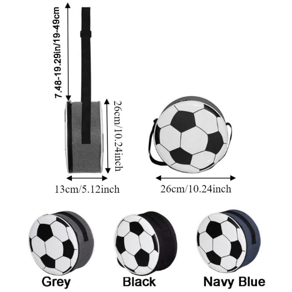 Large Capacity Soccer Lunch Bag Round Cooler Picnic Bag Durable Football Lunch Bag  Outdoor