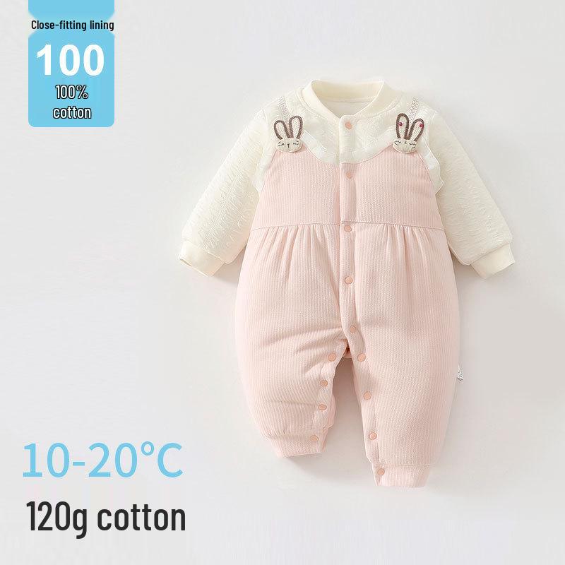 

Sleepy Bunny Newborn Onesie - Pure Cotton, 120g, Winter Wear Size 80 [13-18 lbs, runs small]