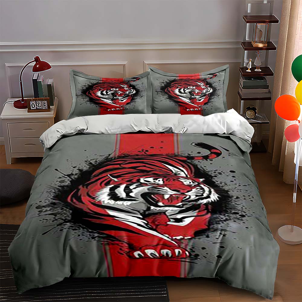 

Fierce tiger design. Bedding Duvet cover sets Duvet covers Pillowcases gifts (1 * Duvet Cover 2 * Pillowcases, without duvet insert) 135x200cm