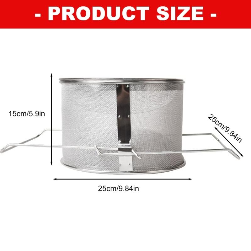 Stainless Steel Bees Keeping Strainer With Double Mesh Pure Honeys Extraction Washable And Long lastingly Construction