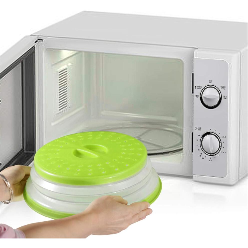 Microwave Cover with Easy Grip Handle, Collapsible Design for Space-saving Storage, Ventilation Holes for Optimal Steam Escape, Bpa Free Silicone &