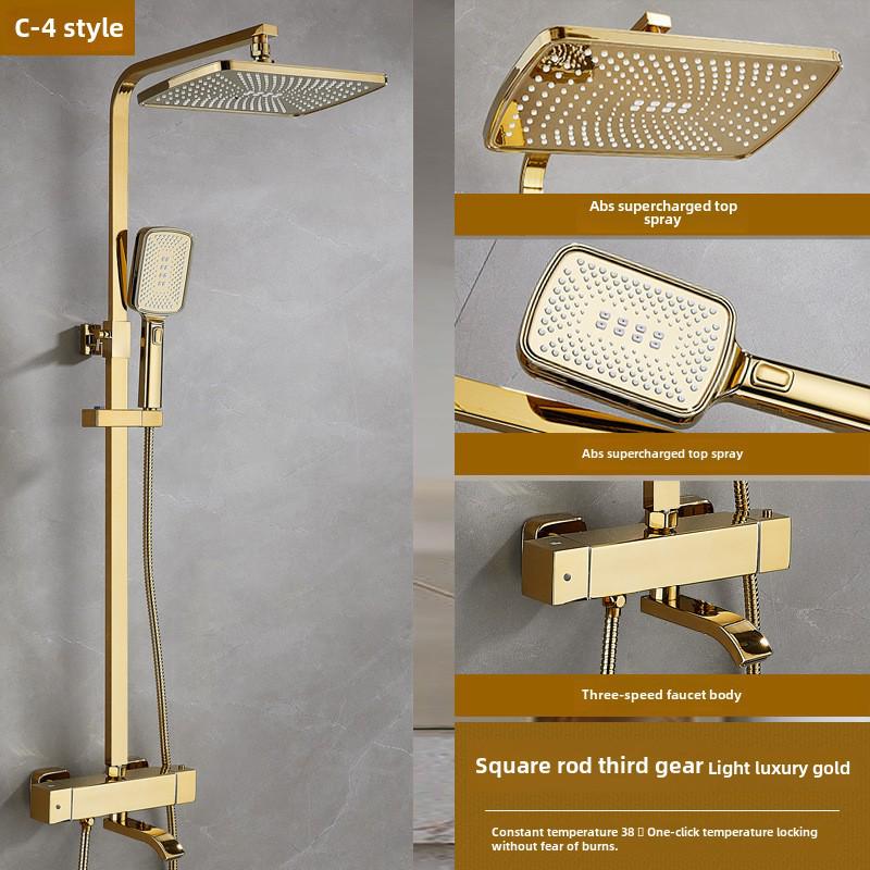 Thermostatic Shower Set with One-Touch Temp Lock & Boost Shower Head