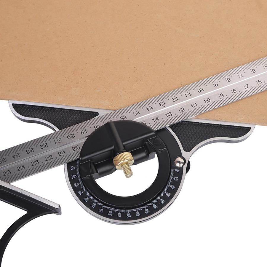 1PC Movable Angle Ruler, 90 Degree Right Ruler, Multi-functional Horizontal Woodworking Multi-purpose High-precision Combination Angle Ruler
