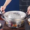Reusable Household Bbq Grill Pan Lightweight Safe Material Easy Clean Surface for Outdoor Cooking Grilling Pan with Handle