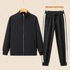 Women's Spring & Autumn Casual Running Two-Piece Set: Long Sleeve Top & Loose Pants, Breathable & Fashionable