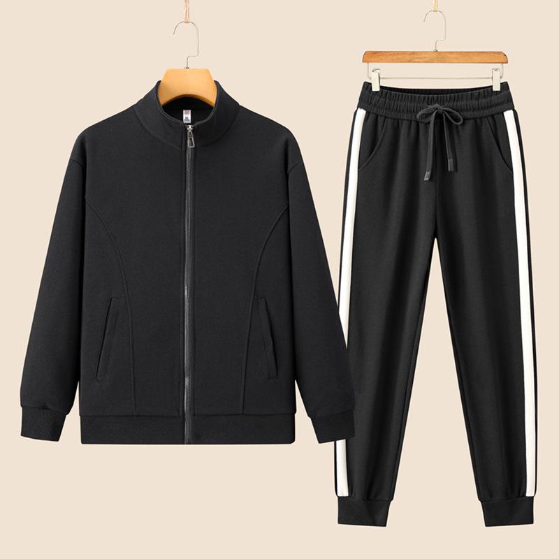 Women's Spring & Autumn Casual Running Two-Piece Set: Long Sleeve Top & Loose Pants, Breathable & Fashionable