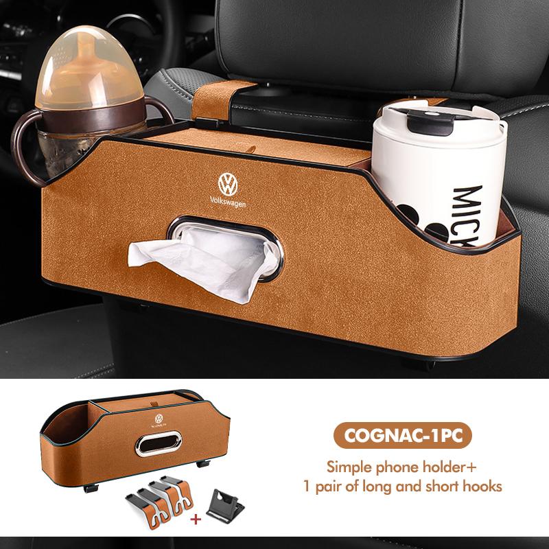BIG1 Car Organizer Rear Drainage Holder Storage Hanging Box Cup Holder For Volkswagen VW Passat Golf 4 5 6 Tiguan Polo Scirocco Jetta