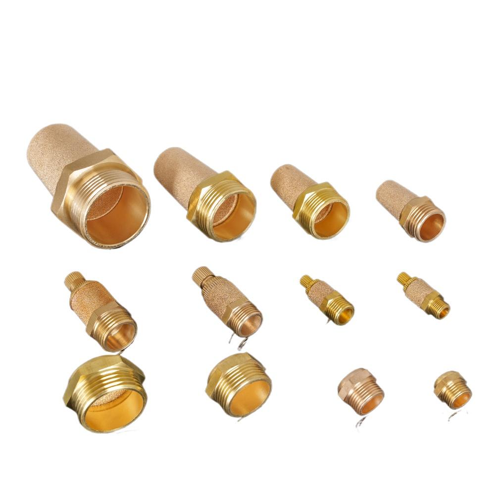 1/2" 3/4" 1" 1-1/4" 1-1/2" 2" BSPP Male Flat / Tall Air Pneumatic Muffler Brass Pipe Fitting Use In Air Compressor