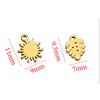 20 pièces Acier Inoxydable Couleur Dorée Pendentifs Tournesol Petites Feuilles Breloques DIY Collier Fabrication de Bijoux Accessoires Bracelet