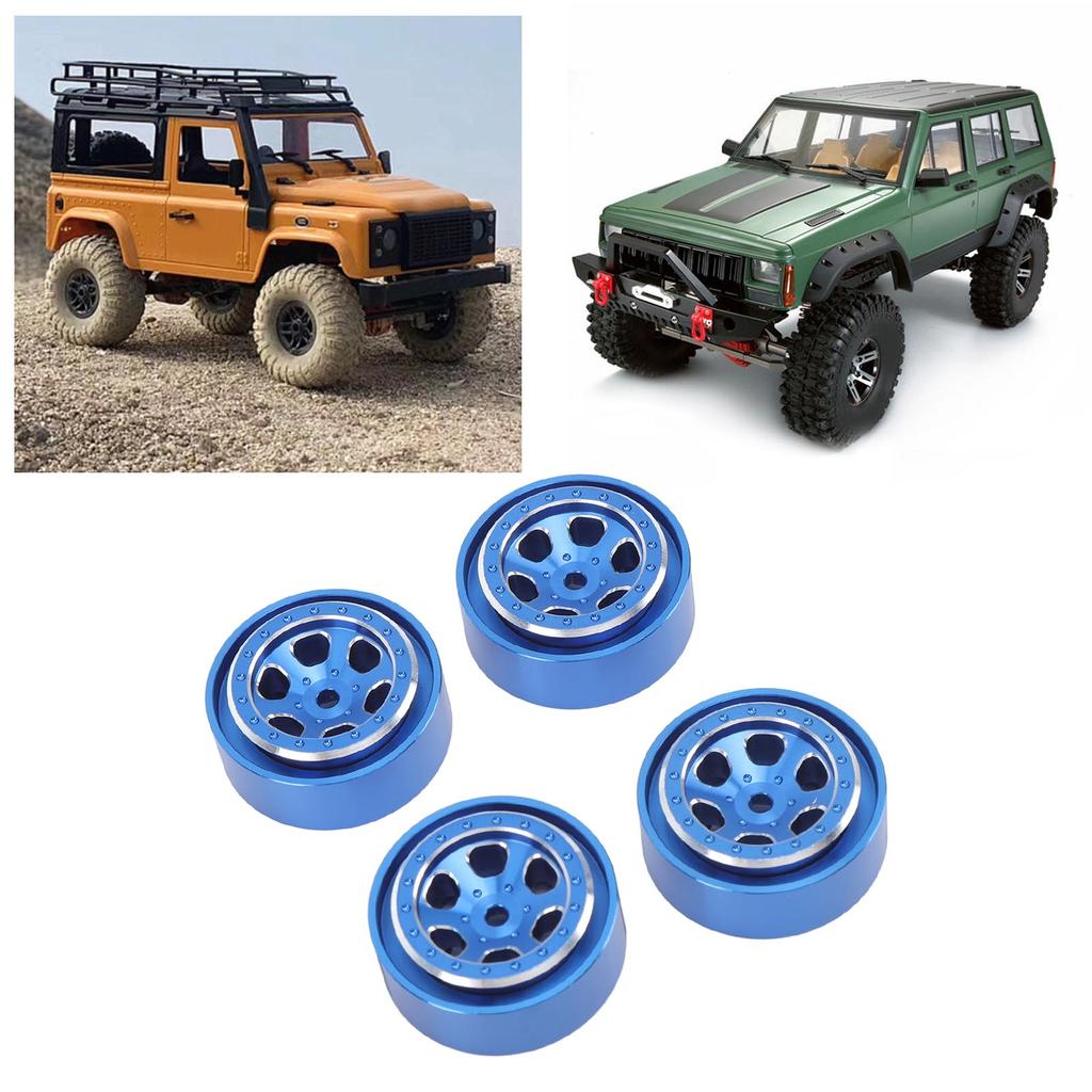 4pcs 1.3 Inches Wheels Aluminum Alloy 6 Holes Wheel Hubs for 1/18 RC Crawler