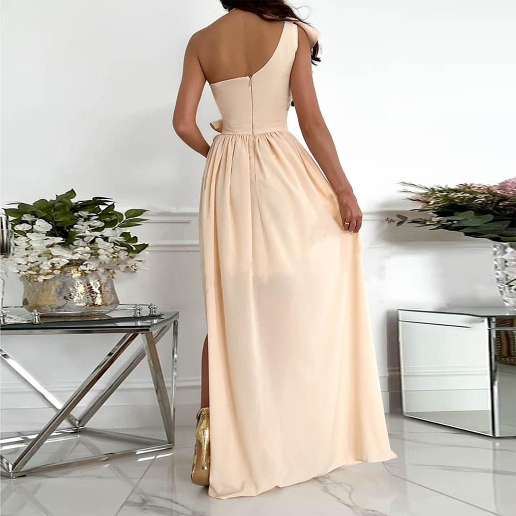 Women's Casual And Fashionable Sleeveless Dress, Solid Color Dress