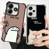 Funny Dont Touch My CallPhone Plating Phone Case For Xiaomi Redmi Note 14 15 Pro Plus 13 12 11 11S 11T 10 9S 9 5G Anti-Fall Aira