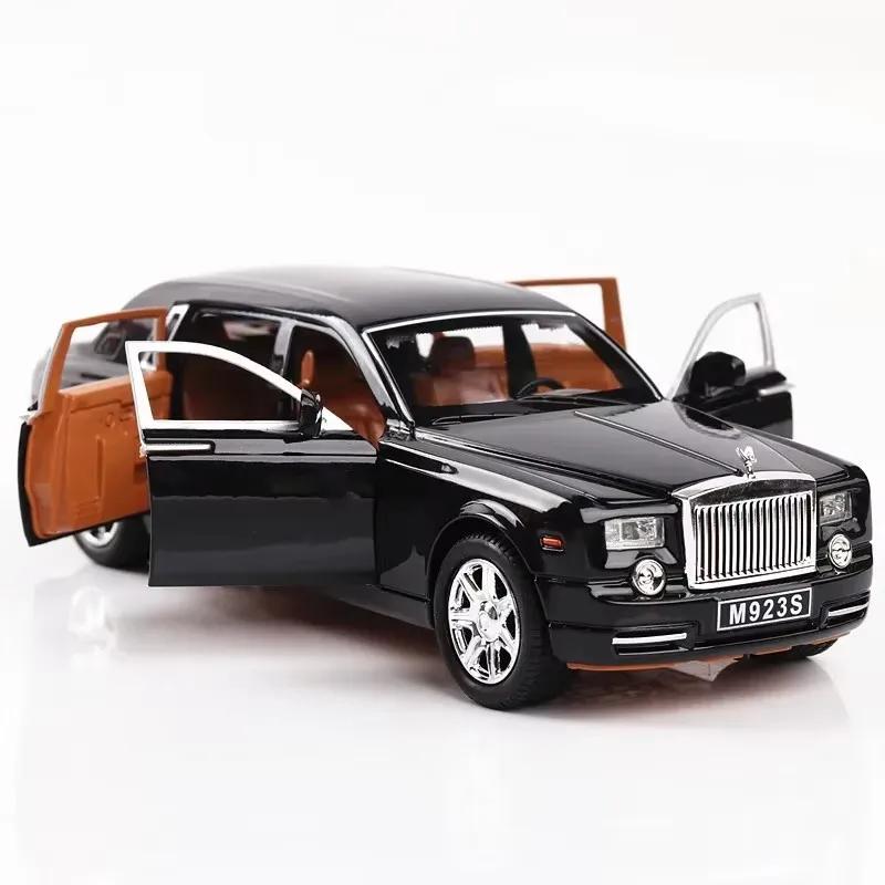 1:24 Rolls Royce Cullinan Masory Phantom Car Model Toy Alloy Body Diecast Metal SUV Models Simulation Sound Light Kids Presents