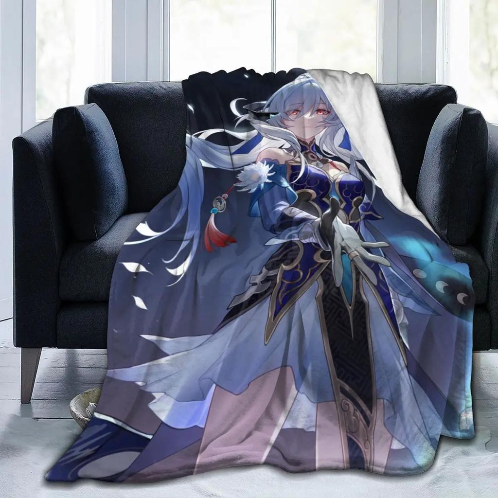 Anime Honkai Star Rail Acheron All Season Fleece Blanket Throw Ultra Soft Flannel Blanket Digital Printed Premium Fluffy Fleece
