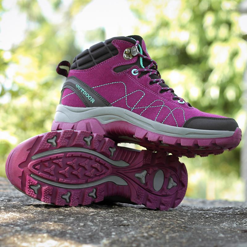 Large Size 46 Super Warm Men's Hiking Boots Winter Trekking Tourism Shoes Wear-resistant Tactical Sneakers Women Mountain Boots