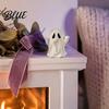 Festival Atmosphere Ornament 3D Printed Ghost Figurine Spooky Small Statue Halloween Decorative Figurines Cute Desktop Decoration for Party Tabletop