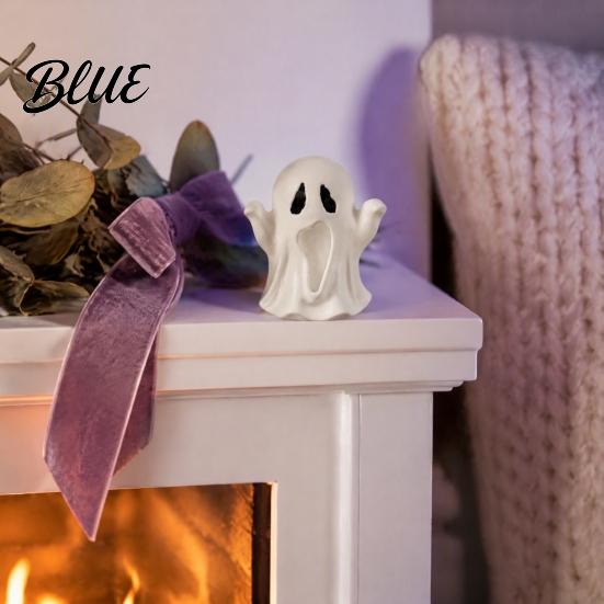 Festival Atmosphere Ornament 3D Printed Ghost Figurine Spooky Small Statue Halloween Decorative Figurines Cute Desktop Decoration for Party Tabletop