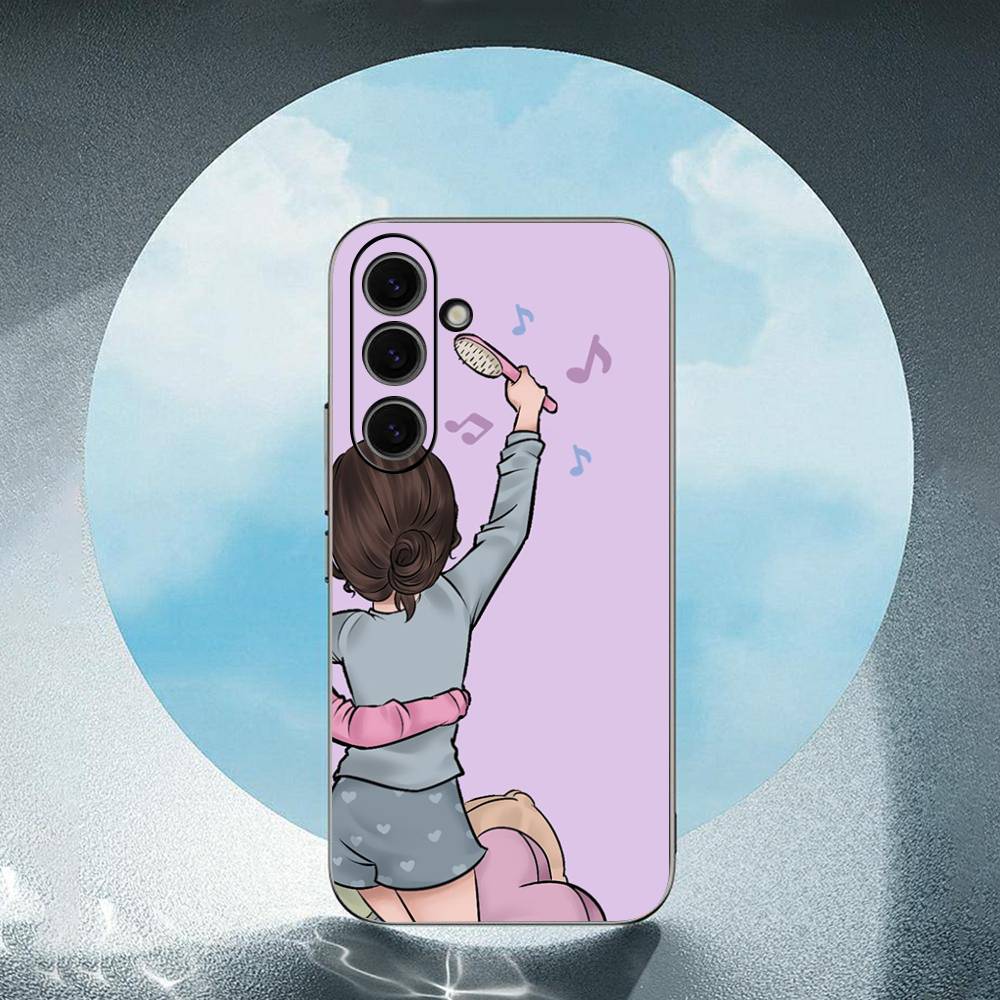 Best Friend For Samsung Galaxy S23 S24 S25 Ultra S22 Plus S21 Black Soft Case Waterproof Soft Case